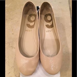 Nine West Nude Patent Leather Ballet Flats